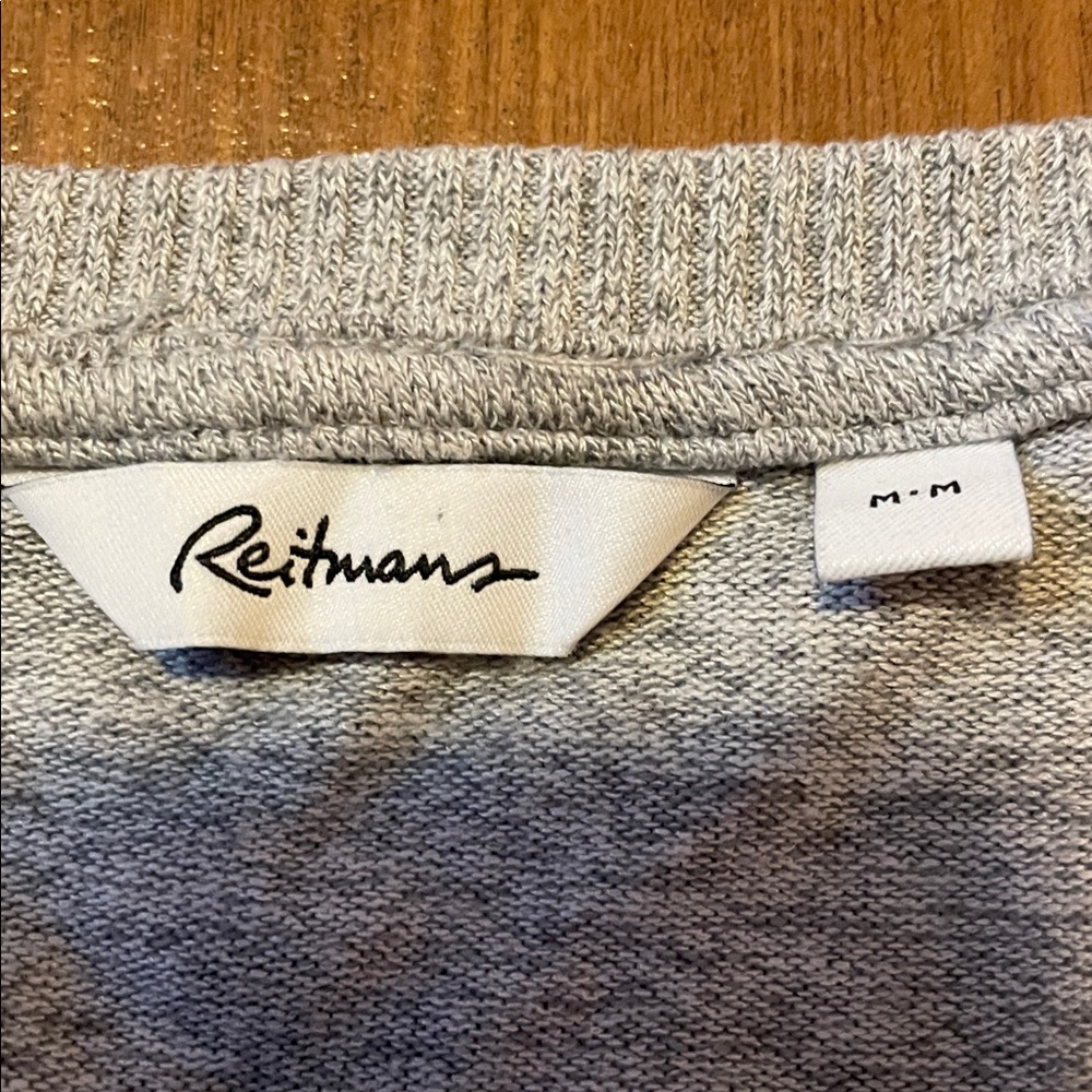 Reitmans Heather Gray Lightweight Knit Sweater - Picture 3 of 8